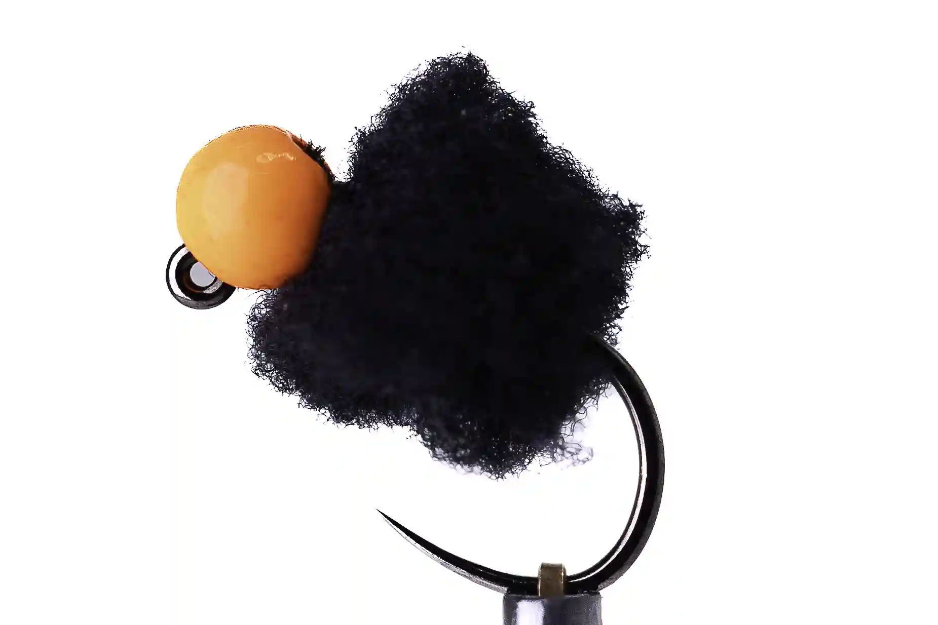 Černý egg jig s fluo oranžovou hlavičkou