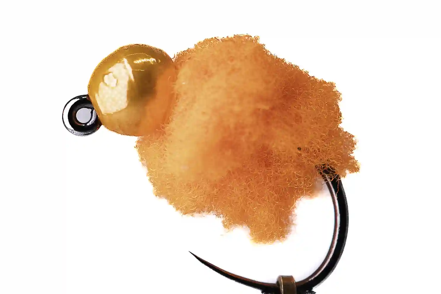 Fluo oranžový egg jig s metalickou hlavičkou