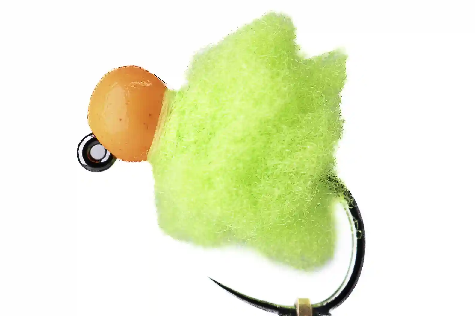 Fluo chartreuse egg jig s fluo oranžovou hlavičkou