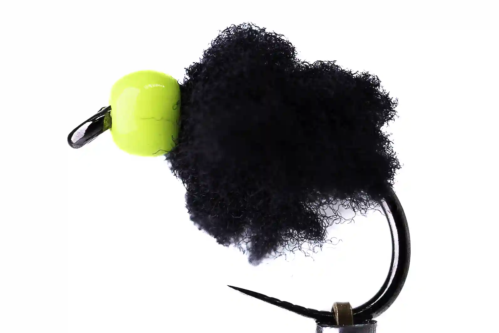 Černý egg s chartreuse hlavičkou