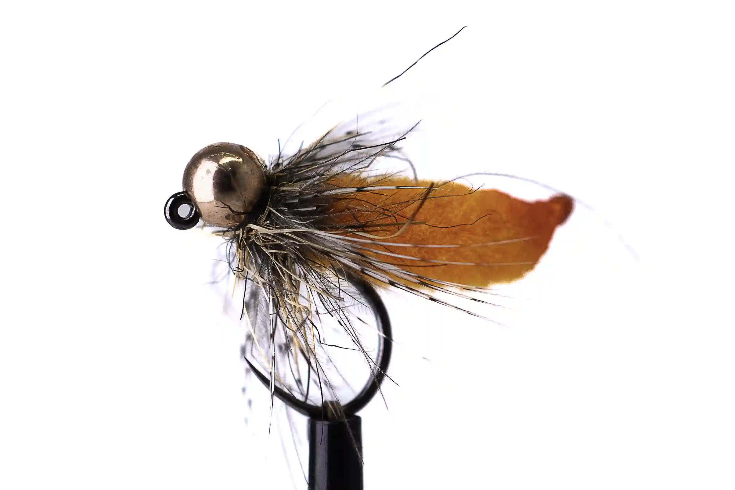 Oranžový mop s měděnou hlavičkou