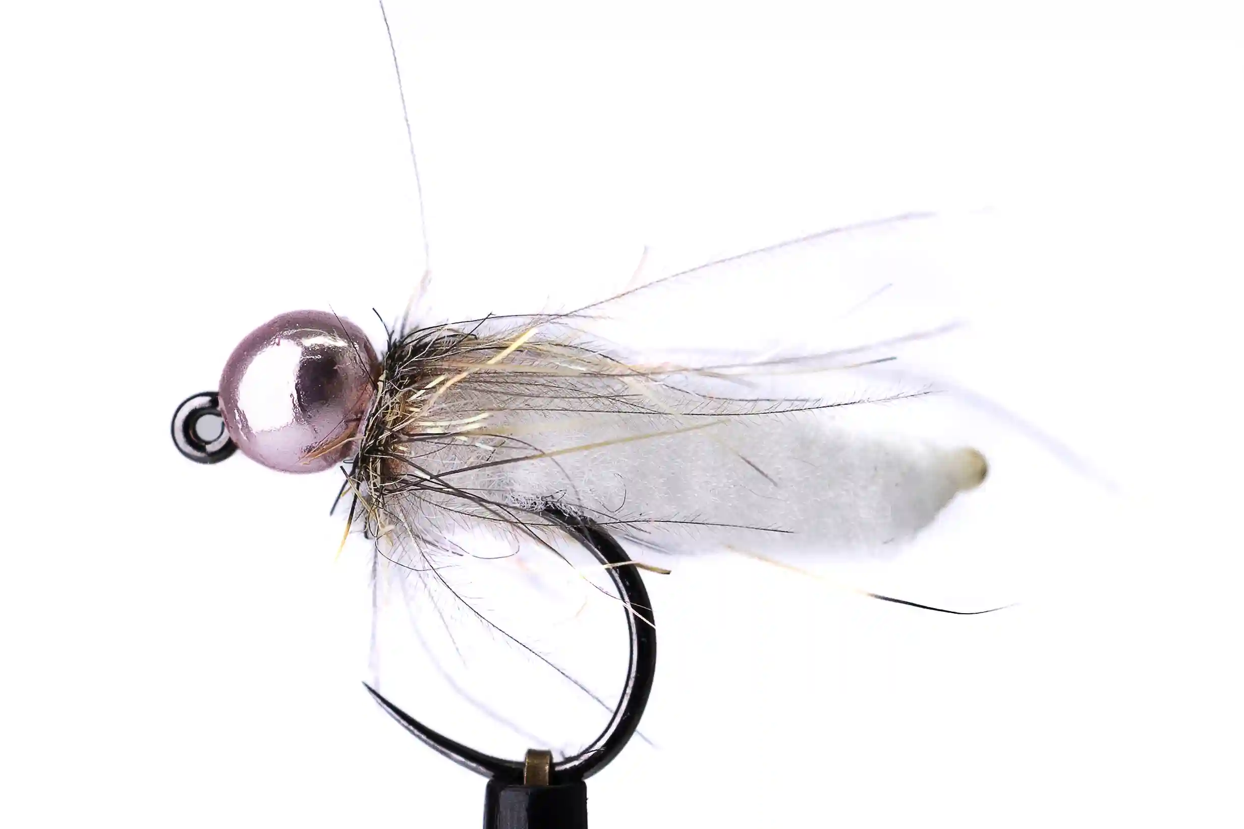 Bílý mop s metalicky růžovou hlavičkou