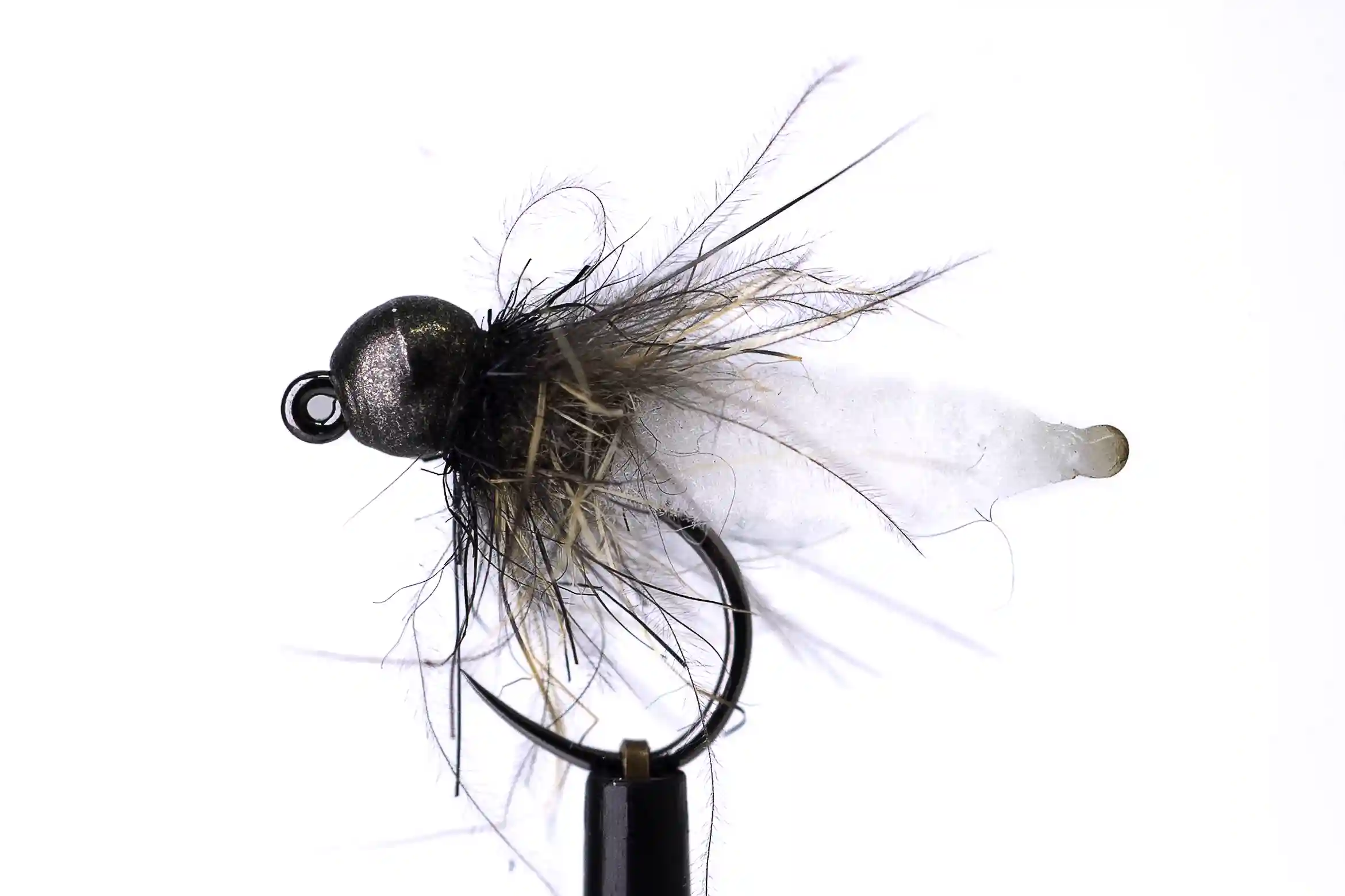 Bílý mop s černou hlavičkou