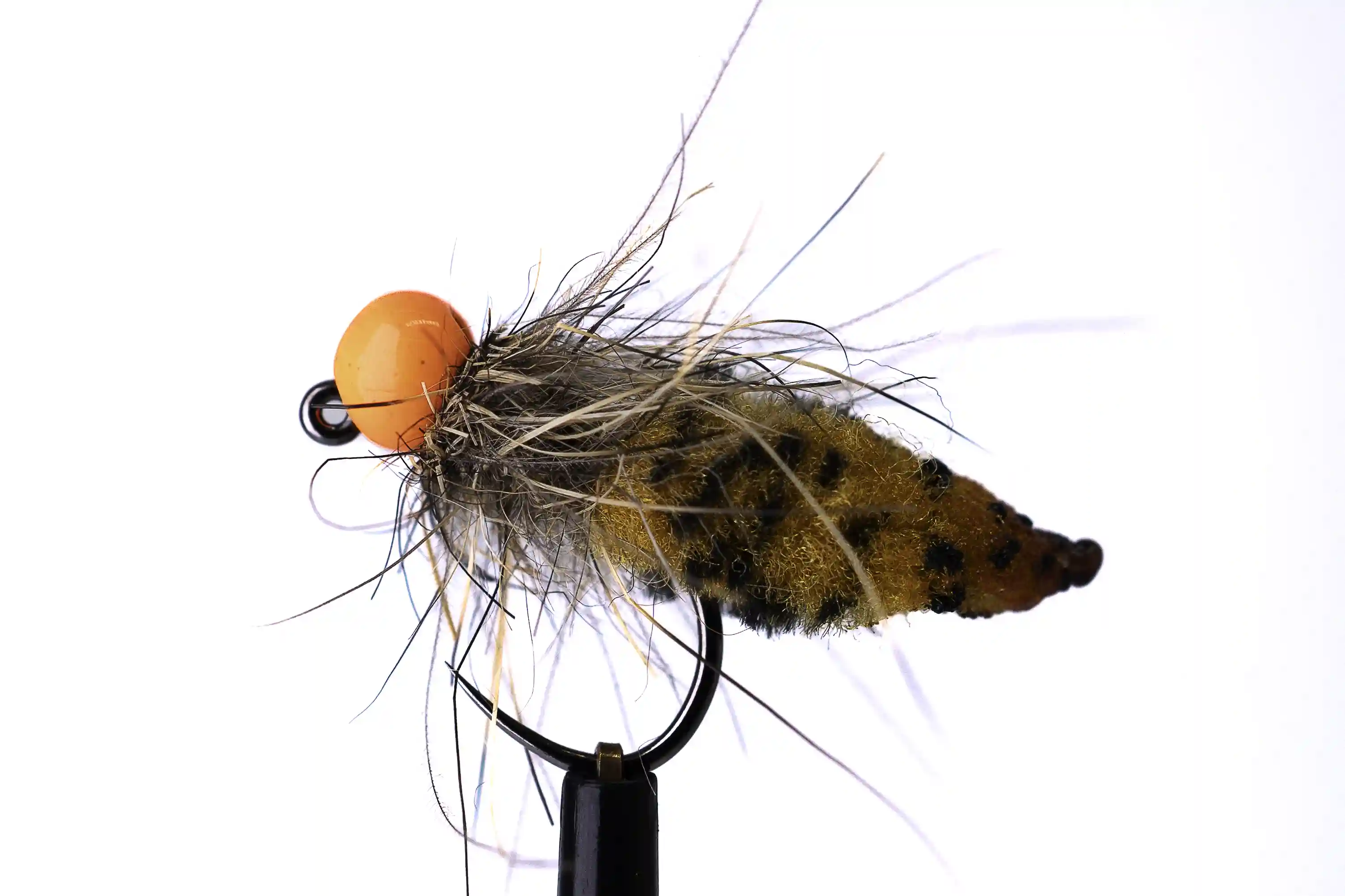 Hnědý grizzly mop s oranžovou hlavičkou