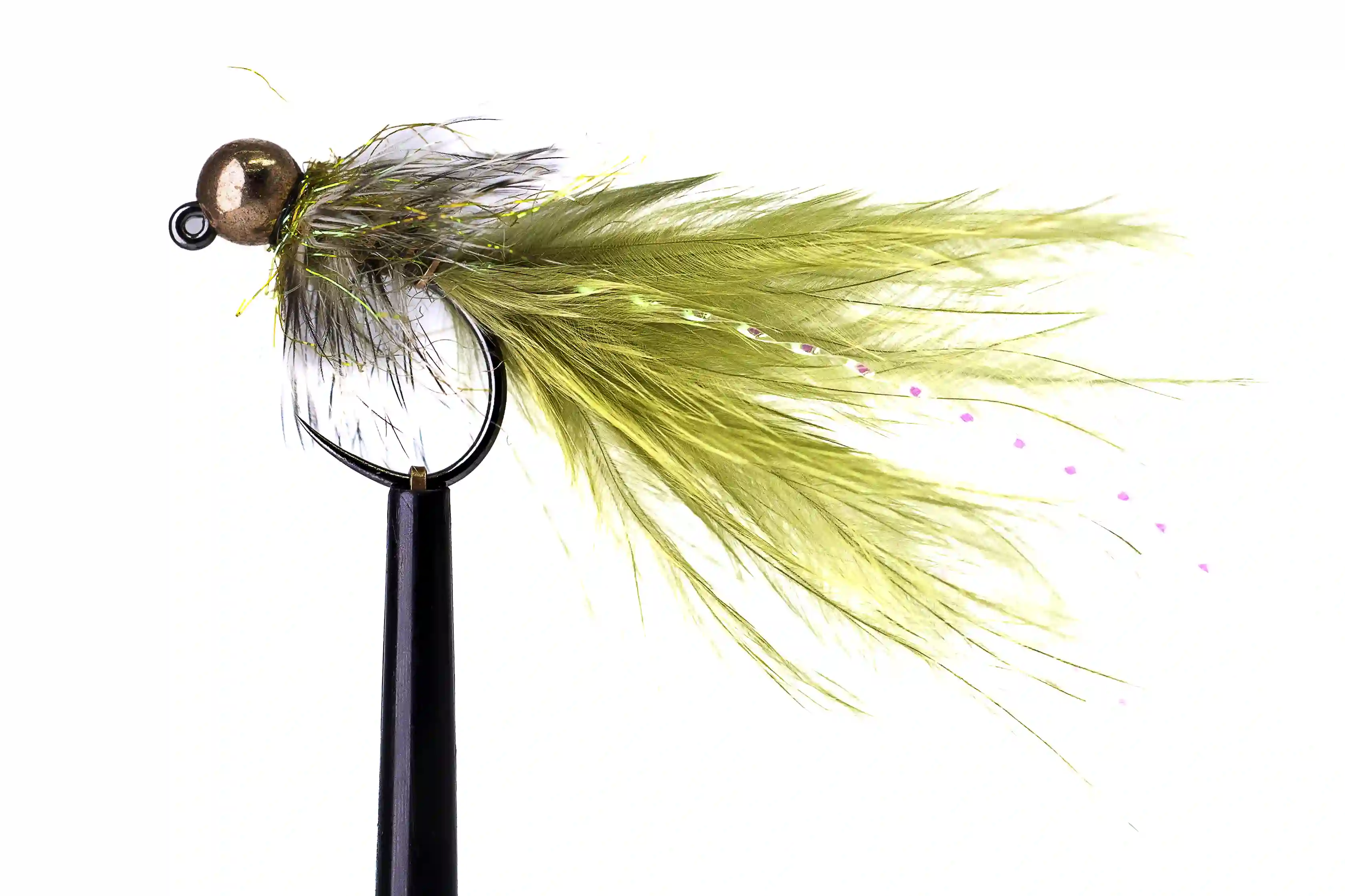 Olivový grizzly jig streamer