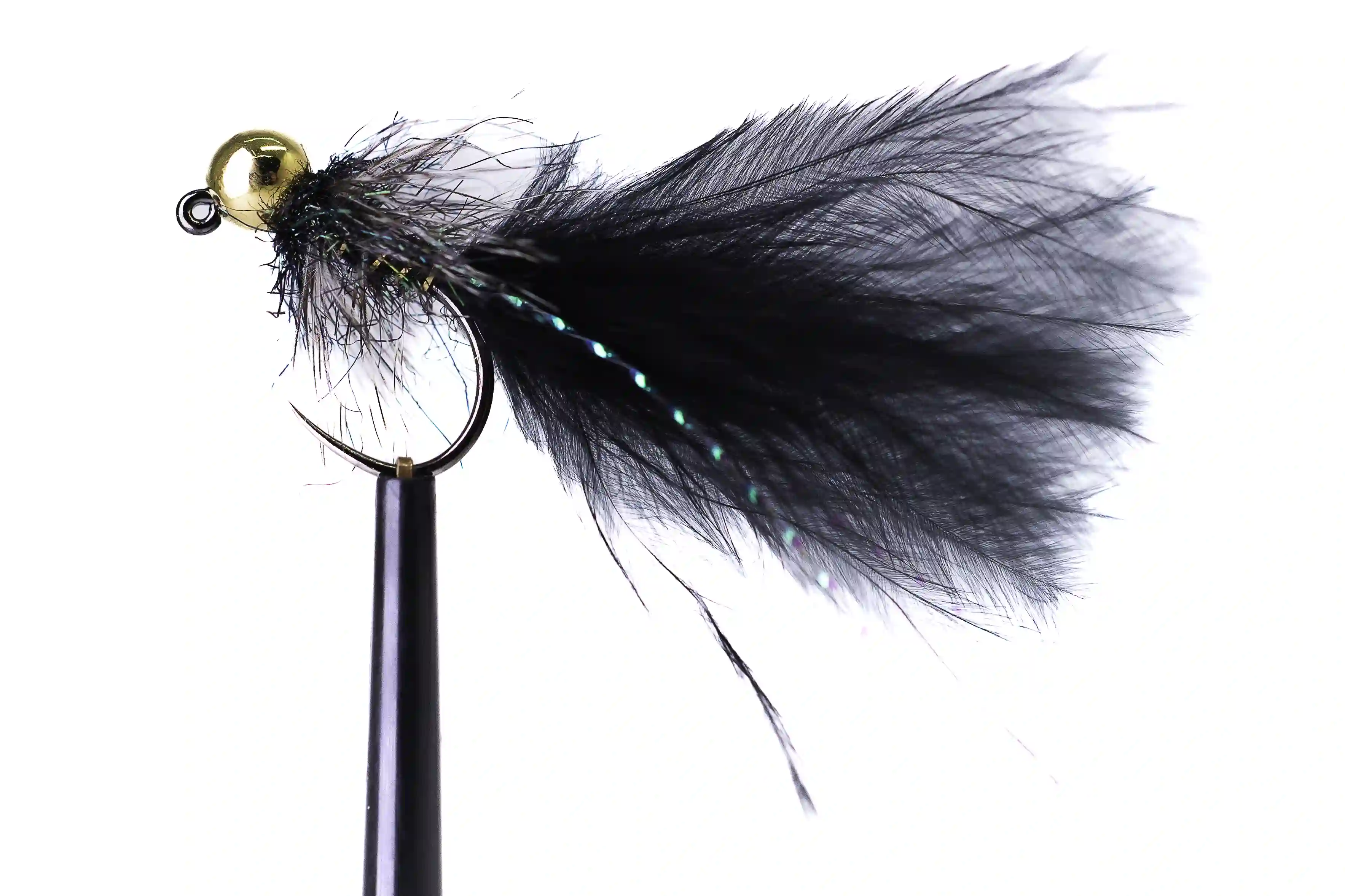Černý grizzly jig streamer