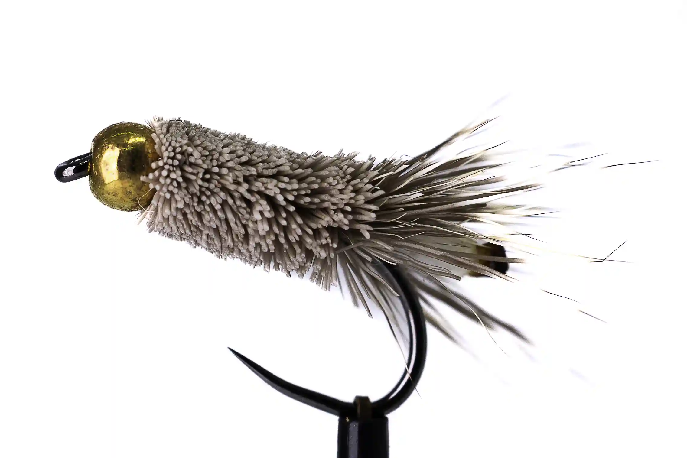 Schránkový chrostík gold head - bílý