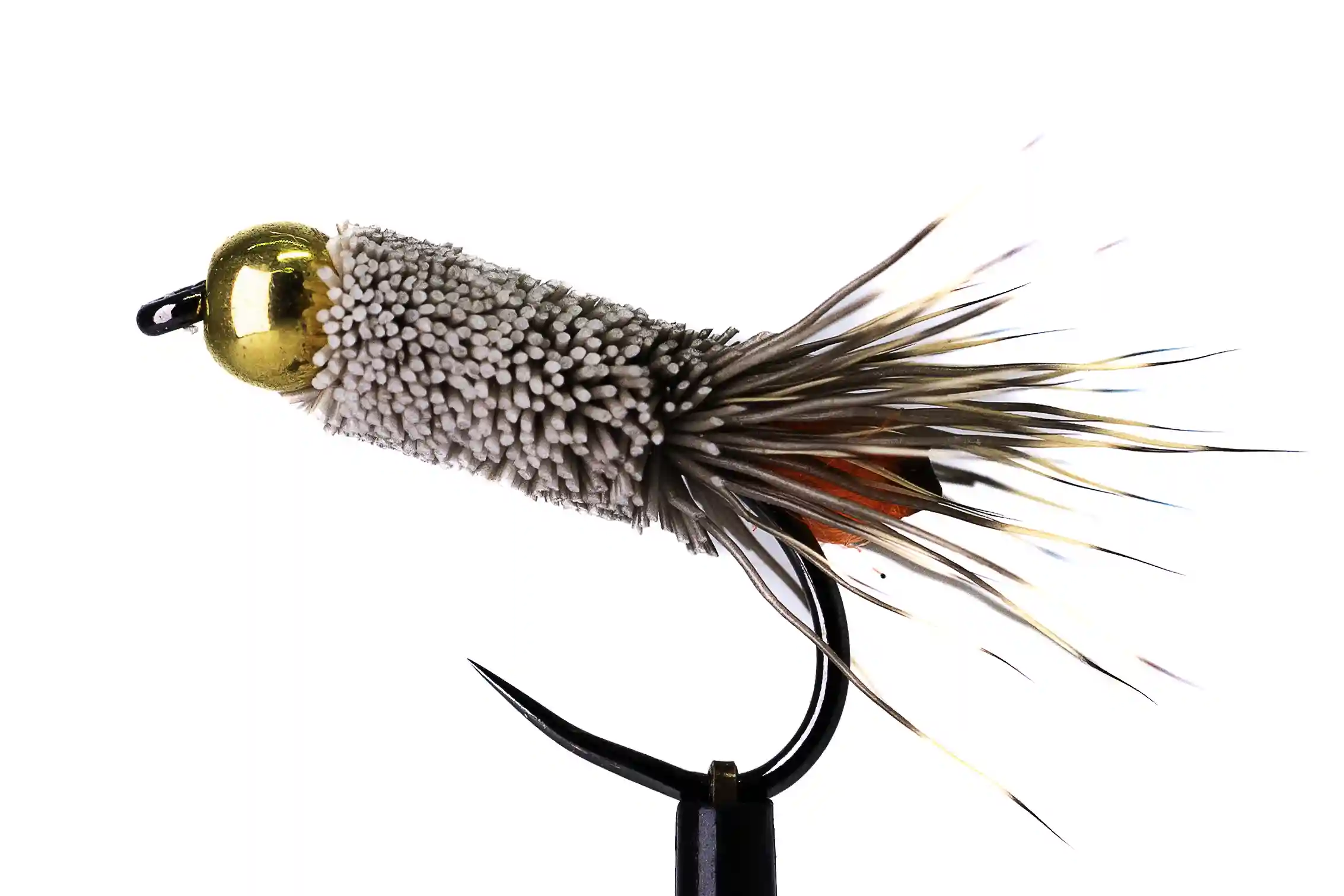 Schránkový chrostík gold head - fluo oranžový