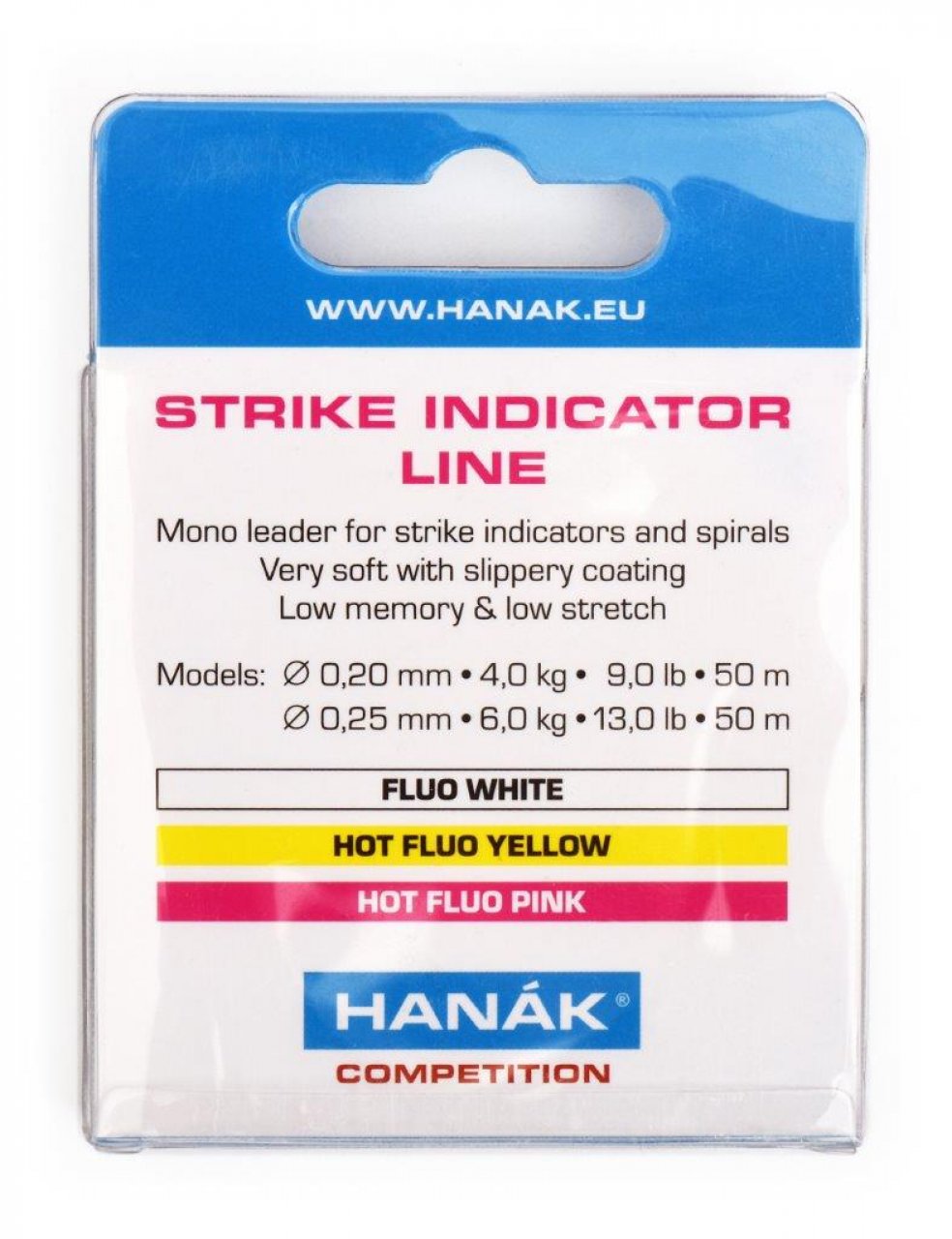 Strike Indicator Line Hanák 50 m - fluo bílý