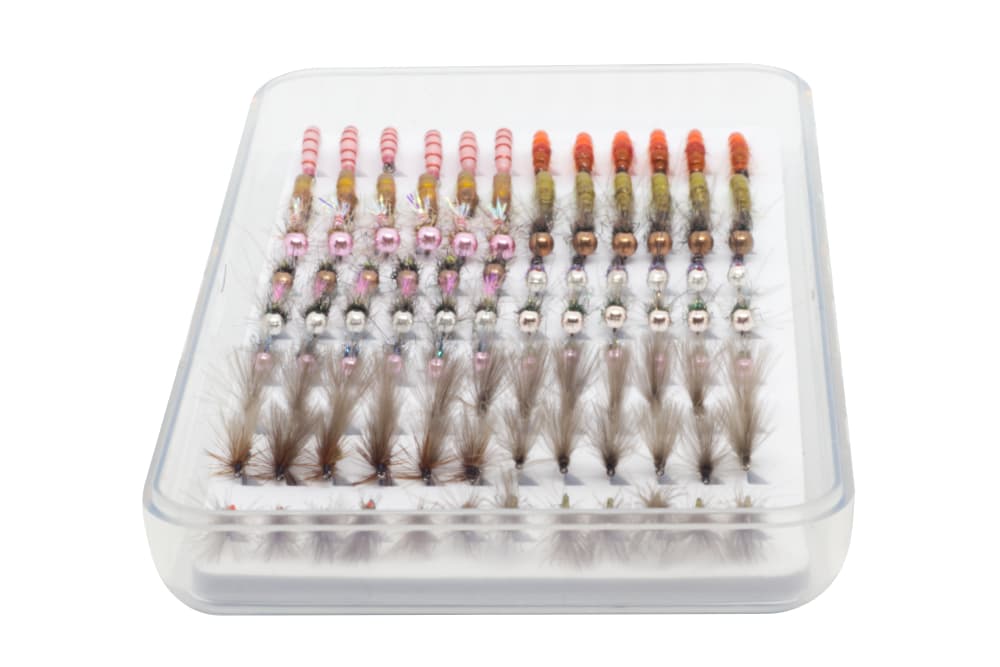 Univerzální sada 108 ks pro lov lipanů a pstruhů