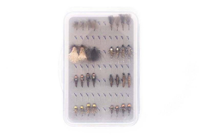 Sada 32 ks mušek - Přírodní vzory na ochytané ryby