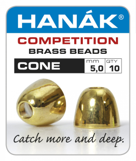 Mosazné hlavičky Hanák Competition CONE zlaté