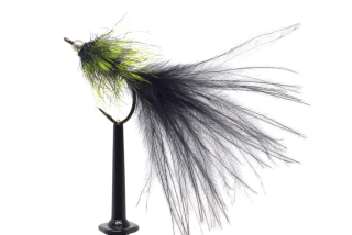 Wolly Bugger Black & Grizzly Chartreuse
