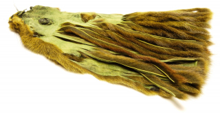 Olivové mikro zonkerové pásky Veniard - celá kůže z americké veverky