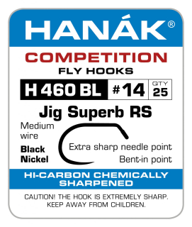 Muškařské háčky Hanák Competition H 460 BL Jig Superb RS