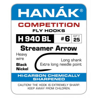 Muškařské háčky Hanák Competition H 940 BL Streamer Arrow