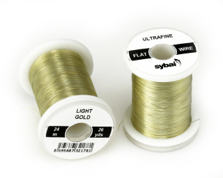 Barevný plochý drátek Flat Colour Wire - Light Gold