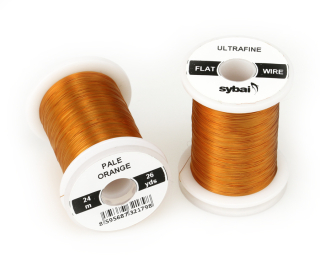 Barevný plochý drátek Flat Colour Wire - Pale Orange