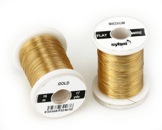 Barevný plochý drátek Flat Colour Wire - Gold