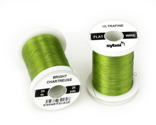 Barevný plochý drátek Flat Colour Wire - Bright Chartreuse