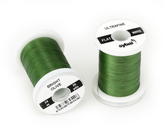 Barevný plochý drátek Flat Colour Wire - Bright Olive
