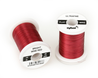 Barevný plochý drátek Flat Colour Wire - Bright Wine Red