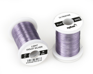 Barevný plochý drátek Flat Colour Wire - Light Violet Silver