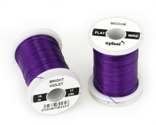Barevný plochý drátek Flat Colour Wire - Bright Violet