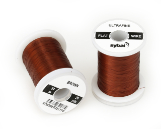 Barevný plochý drátek Flat Colour Wire - Brown