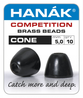 Mosazné hlavičky Hanák Competition CONE černé