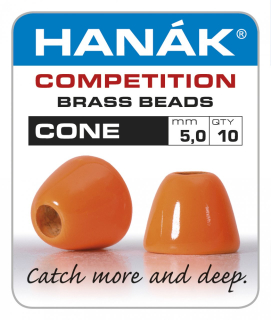 Mosazné hlavičky Hanák Competition CONE oranžové