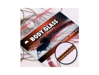 Hends Body Glass Half Round - červeno hnědá