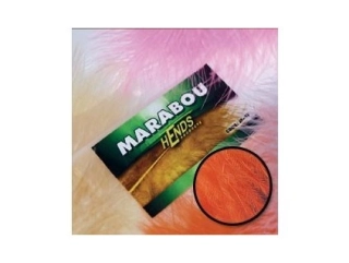 Marabou peří Hends - Červeno Oranžová