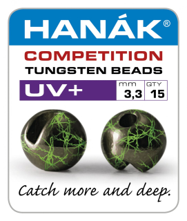 Tungstenové hlavičky Hanák Competition UV+ černá & chartreuse