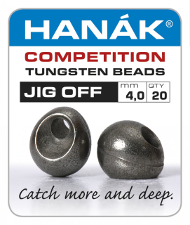 Tungstenové hlavičky Hanák Competition JIG OFF - Černý nikl