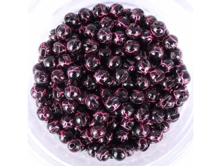 Tungstenová hlavička s drážkou Hends - MARBRE - BLACK / UV FLUO PINK