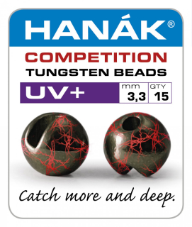 Tungstenové hlavičky Hanák Competition UV+ černá & červená