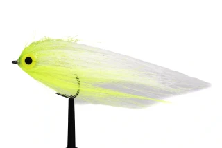 Rybičkový streamer - bílo chartreuse
