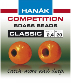 Klasické mosazné hlavičky Hanák Competition - fluo oranžové