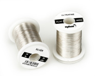 Barevný plochý drátek Flat Colour Wire - Silver
