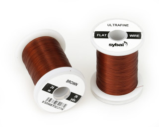 Barevný plochý drátek Flat Colour Wire - Brown