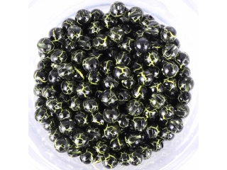 Tungstenová hlavička s drážkou Hends - MARBRE - BLACK / UV FLUO YELLOW